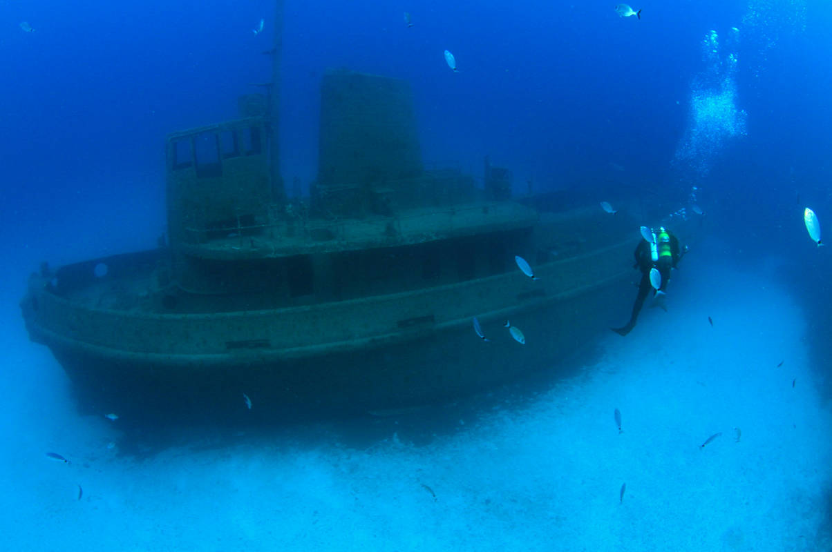 divers on the Rozi wreck